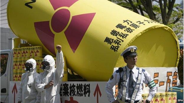 Anti-nuclear May Day protest in Tokyo, Japan