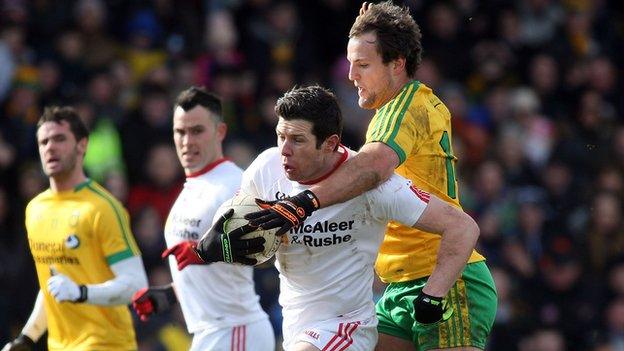 Donegal's Michael Murphy and Tyrone's Sean Cavanagh will do battle in Ballybofey in the Ulster SFC opener on 17 May