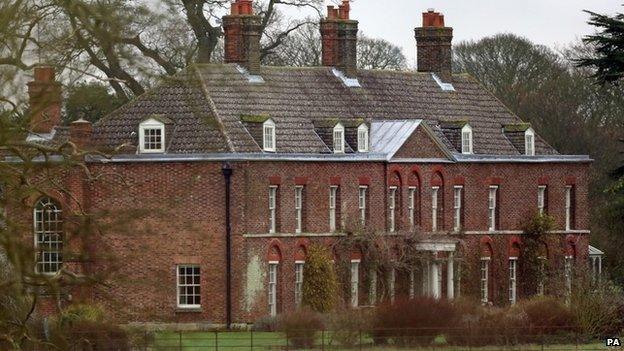 Anmer Hall on the Royal Sandringham Estate in Norfolk.