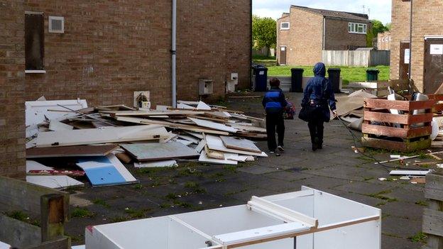 children on Sweets Way estate, north London