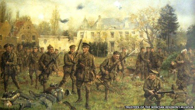 Painting of Gheluvelt battle