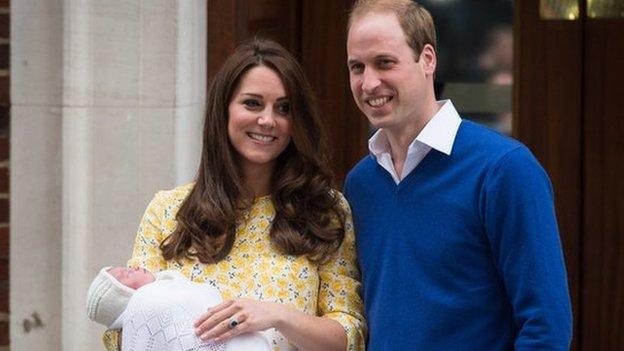 Duke and Duchess of Cambridge with Princess Charlotte