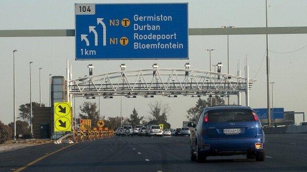 A motorway in South Africa - archive shot 2011