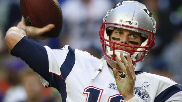 Patriots quarter back Tom Brady denies any wrongdoing in "deflategate"