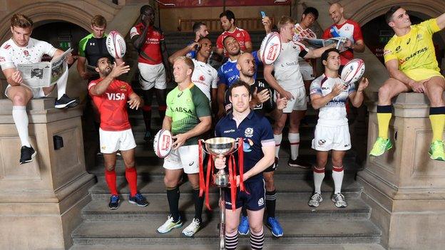 The Glasgow 7s captains gather