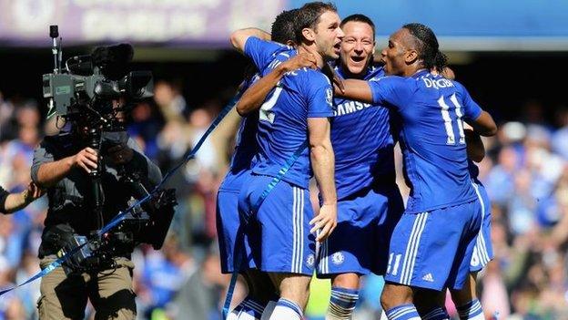 Chelsea players celebrate