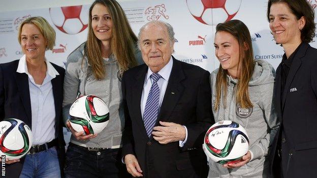 Sepp Blatter says he is a champion of the women's game