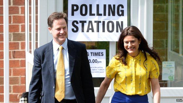 Nick Clegg and wife Miriam