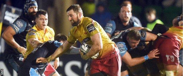 John Barclay in action for the Scarlets against the Warriors earlier this season