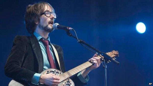 Jarvis Cocker of Pulp performs at the Glastonbury Festival at Worthy Farm, Pilton on June 25, 2011