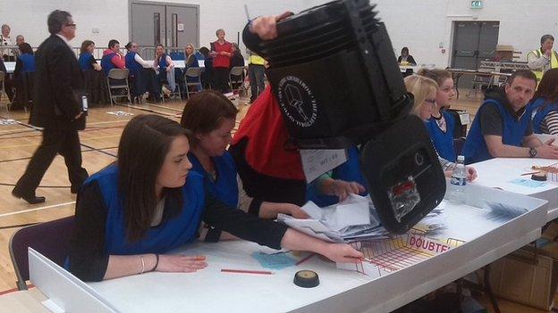 Omagh Leisure Centre was the venue for two of the election counts