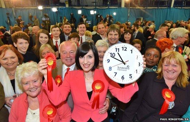 Labour's Bridget Phillipson, the first elected MP for the General Election 2015 of Houghton and Sunderland South