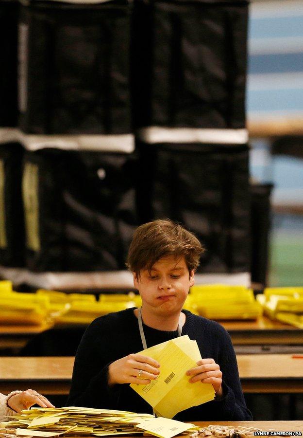 Counting in the General Election gets underway at the EIS in Sheffield