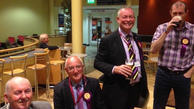 UKIP candidates in a bar in Bracknell