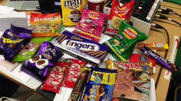 Sweets and chocolates at the Scunthorpe count