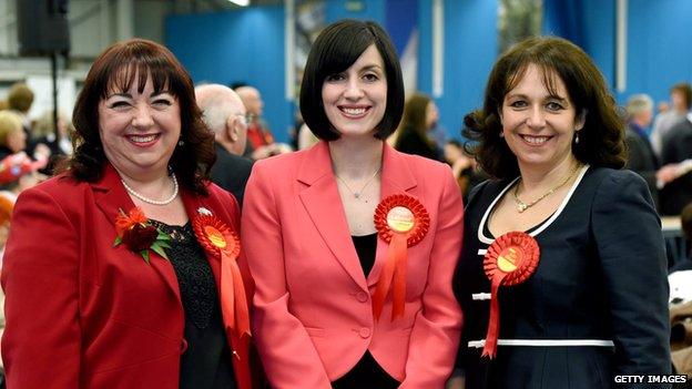 (Left to right) Sharon Hodgson, Bridget Phillipson, and Julie Elliot