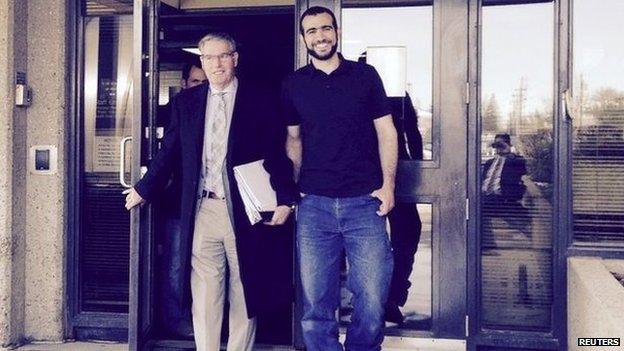 Omar Khadr and his lawyer