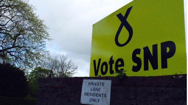 SNP sign in Aberdeen