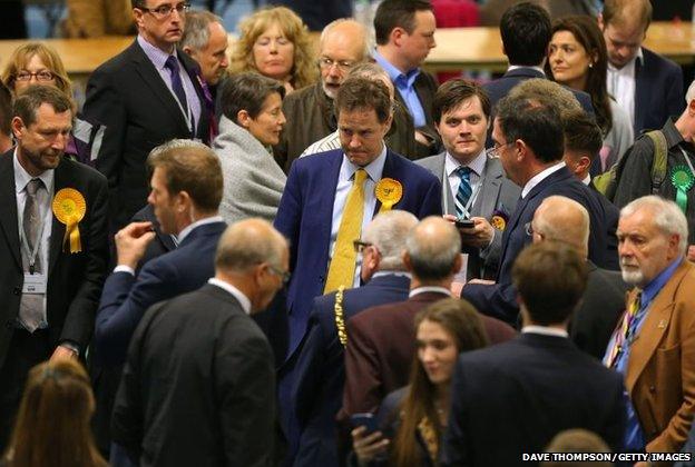 Liberal Democrat leader and Deputy Prime Minister Nick Clegg in Sheffield