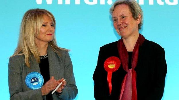 Conservative Esther McVey with Labour candidate Margaret Greenwood