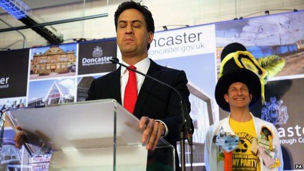 Ed Miliband speaking after retaining his seat