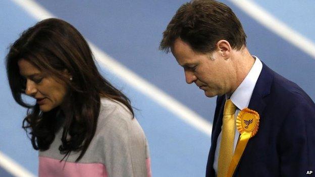 Liberal Democrat leader Nick Clegg and wife Miriam Gonzalez Durantez