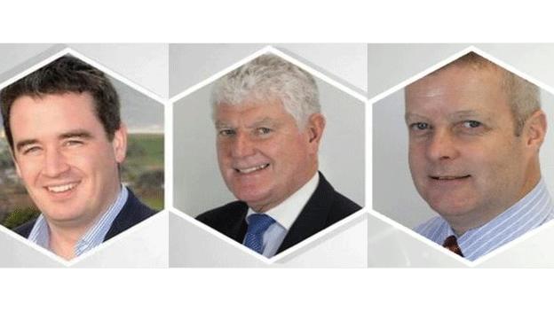 Three Tory gains: New MPs Dr James Davies, Byron Davies and Chris Davies