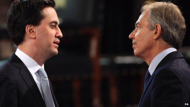 Miliband and Blair in 2012