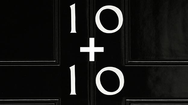 Two tens on a door generic