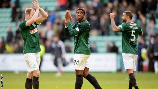 Hibernian finished second in the Championship behind Edinburgh rivals Hearts