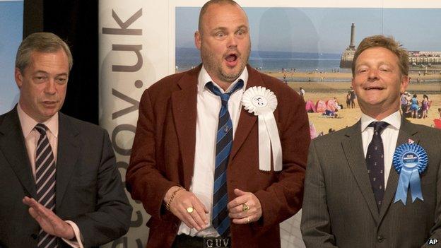 Nigel Farage, Al Murray and Craig Mackinlay