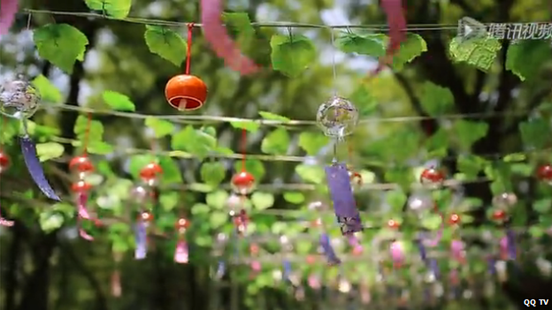 Wind chimes at the festival