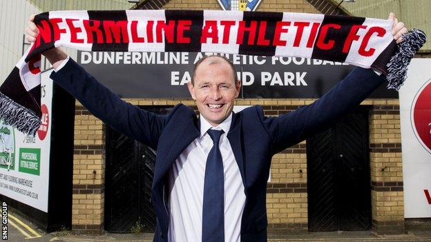 New Dunfermline manager Allan Johnston