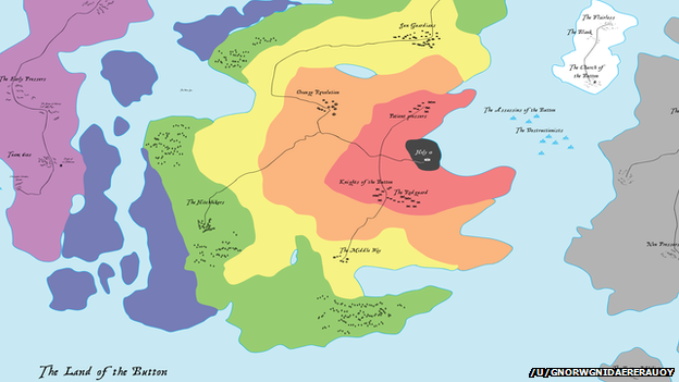 A fictional mythical map