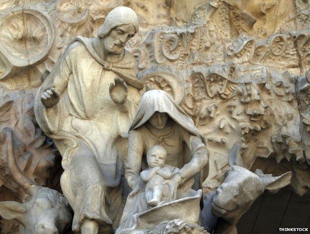 A frieze showing the nativity