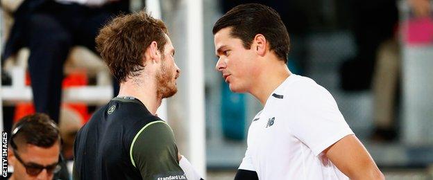 Andy Murray and Milos Raonic