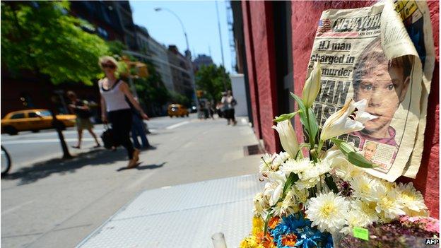 A street shrine to six-year-old Etan Patz