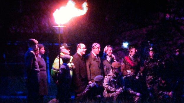 A beacon was lit in Enniskillen, County Fermanagh,