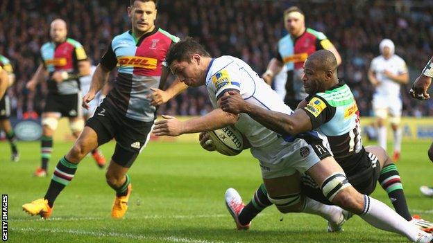 Francis Louw scores try for Bath