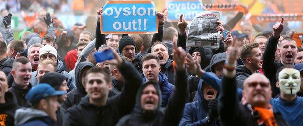 Blackpool fans protest