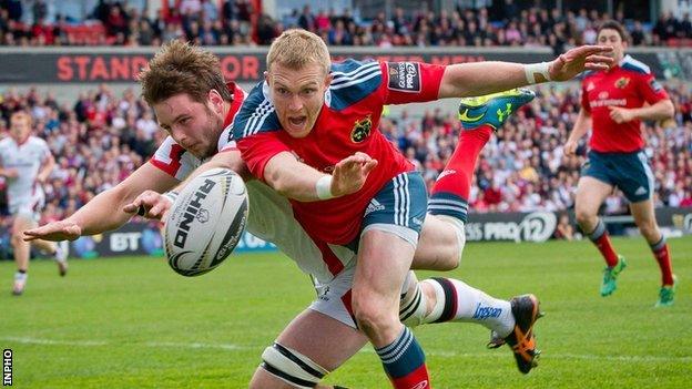 Iain Henderson denied Keith Earls a try