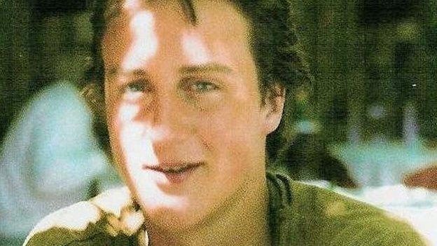 David Cameron as a young man