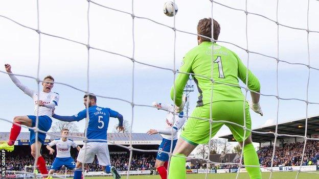 Dean Shiels scored the winning goal at Palmerston with a smart header