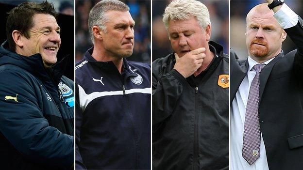 John Carver, Nigel Pearson, Steve Bruce and Sean Dyche