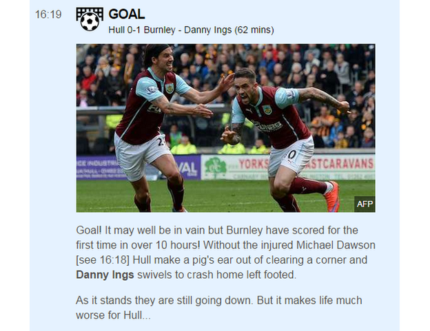 Burnley score