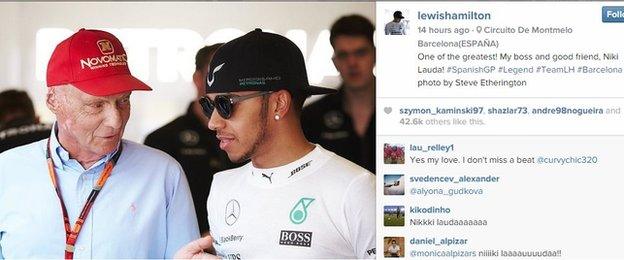 Lewis Hamilton and Niki Lauda