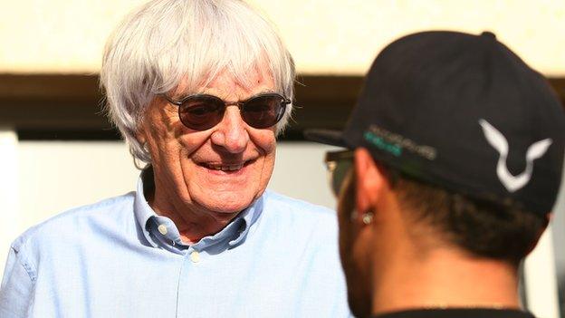 Lewis Hamilton and Bernie Ecclestone