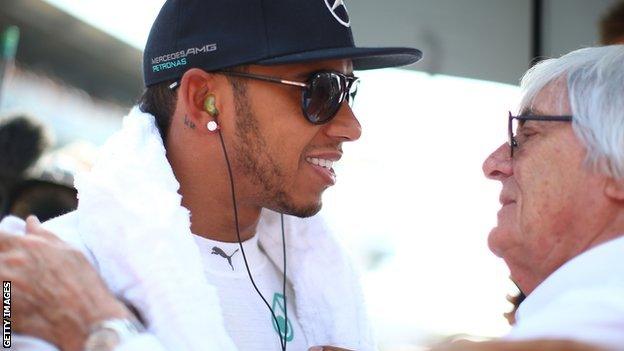 Lewis Hamilton and Bernie Ecclestone