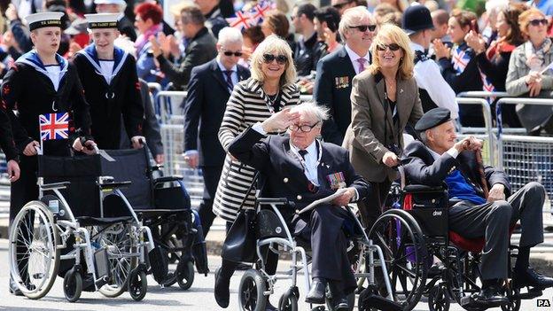 Veterans at VE Day parade