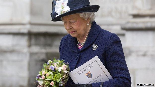 The Queen attended a thanksgiving service at Westminster Abbey